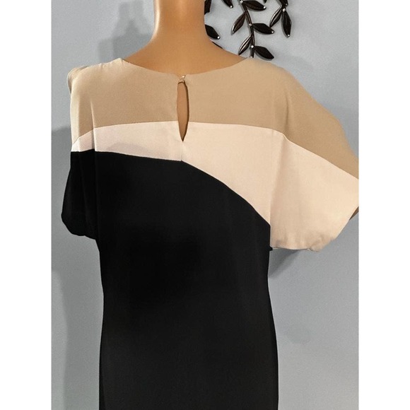 Dressbarn Black & white Baggy Style Women Dress With Cold Sleeves Size 4 - Picture 3 of 11